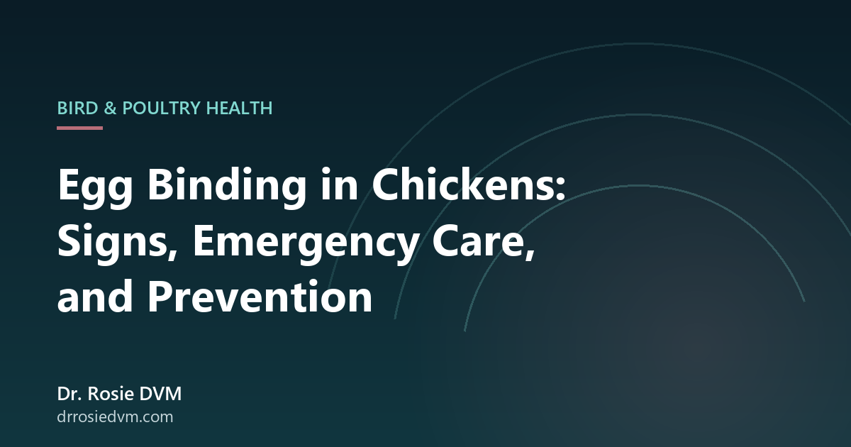 Egg Binding in Chickens: Signs, Emergency Care, and Prevention